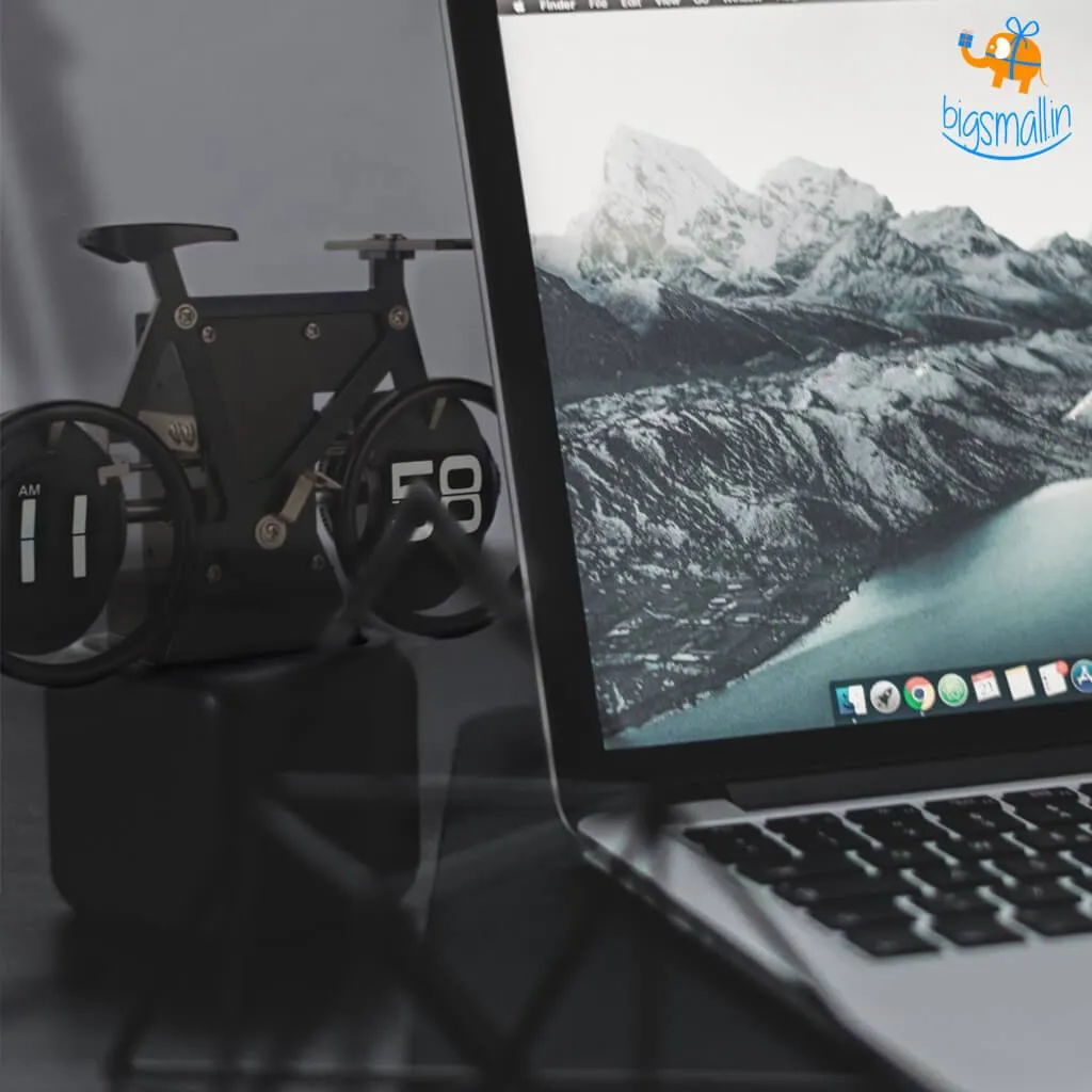 Steel Bicycle Flip Clock