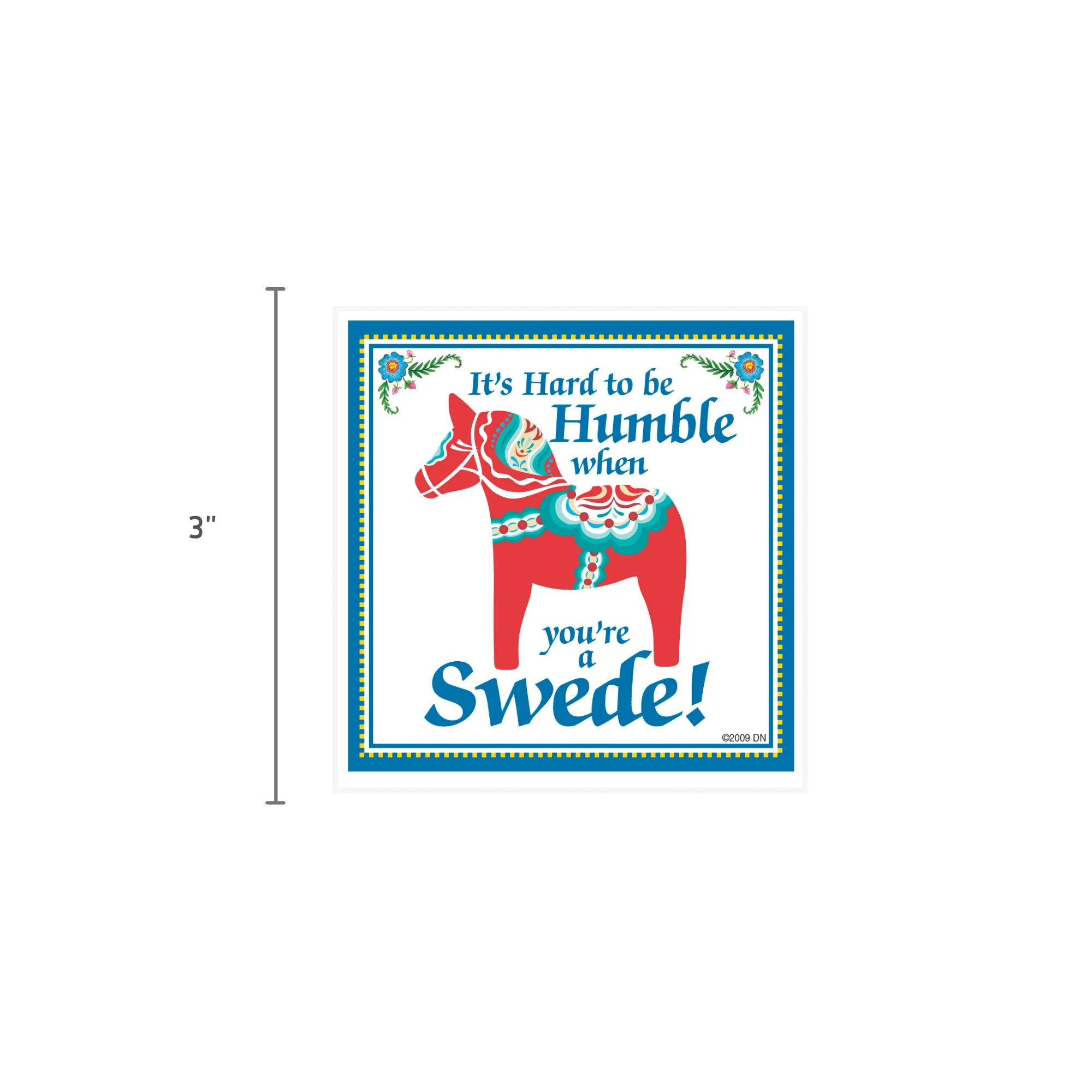 Swedish Souvenirs Magnet Tile Humble Swede