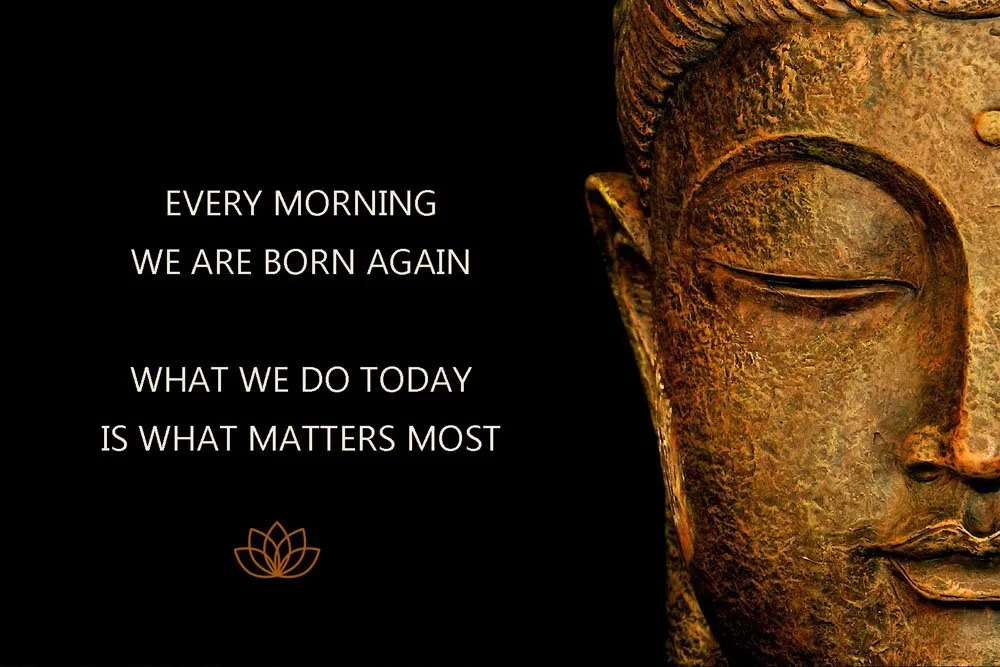 Tallenge - Gautam Buddha Art with Motivational Quotes - Set of 2 Fridge Magnets for Home Decor (Size - 4 inches x 6 inches Each)