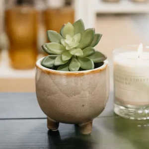 Taupe Ceramic Pot