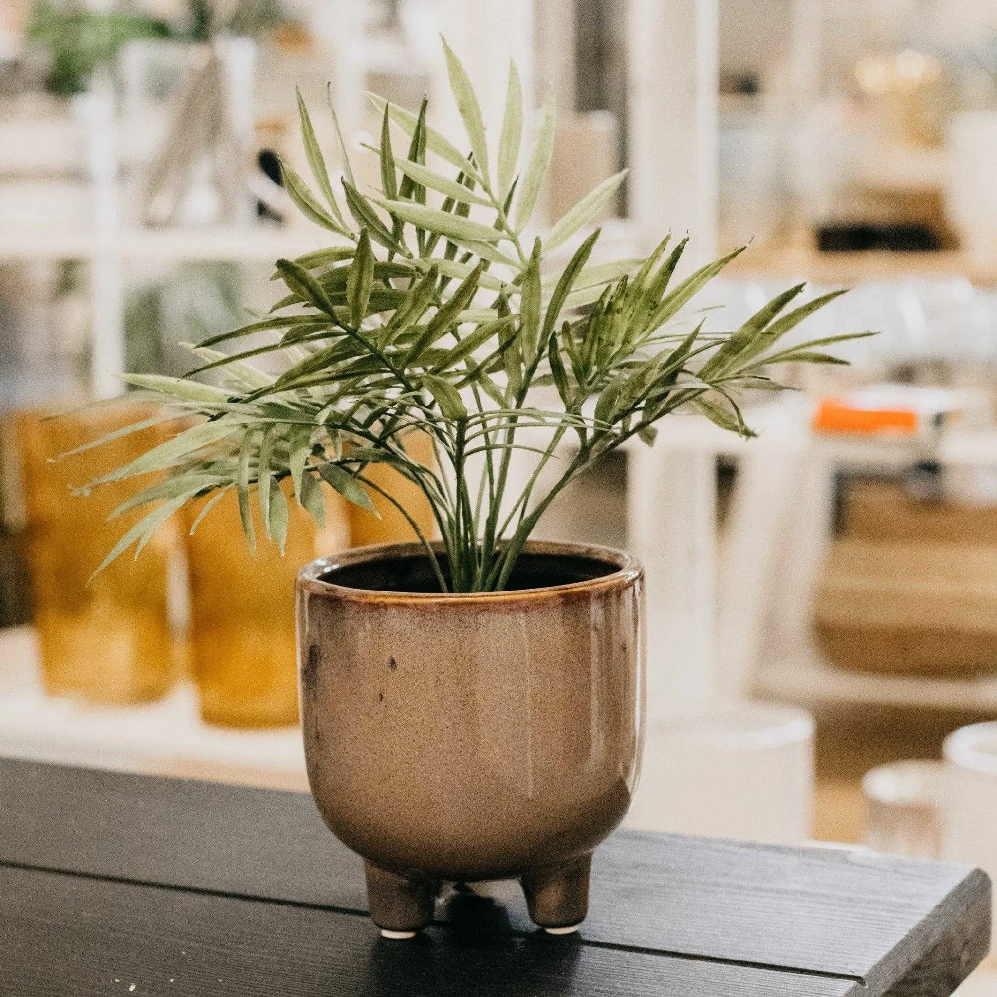 Taupe Ceramic Pot