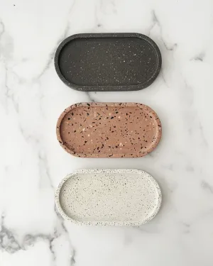 Terrazzo Concrete Oval Tray