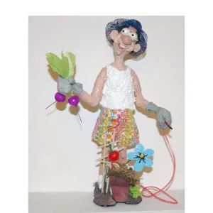 The Backyard Gardener Art in Paper Mache Humorous Whimsical Sculptures by Naava Naslavsky