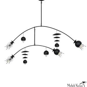 The Fleurish Minor Chandelier Black