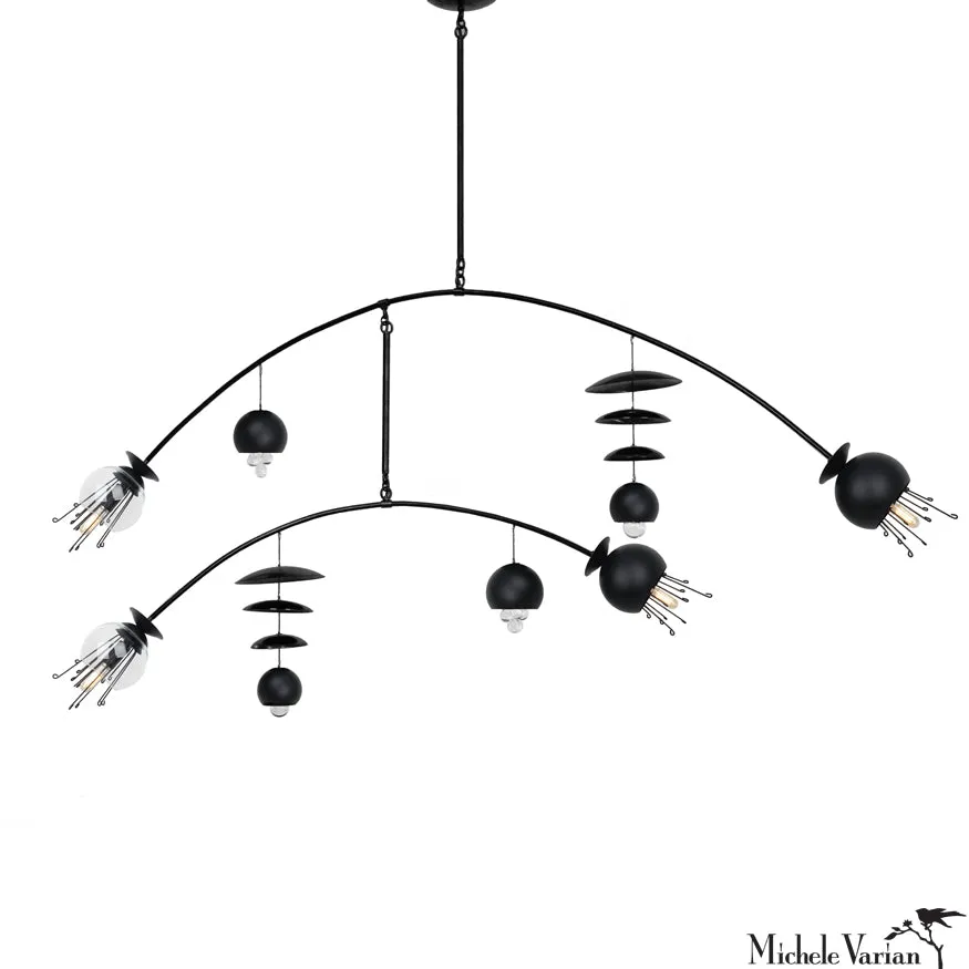 The Fleurish Minor Chandelier Black