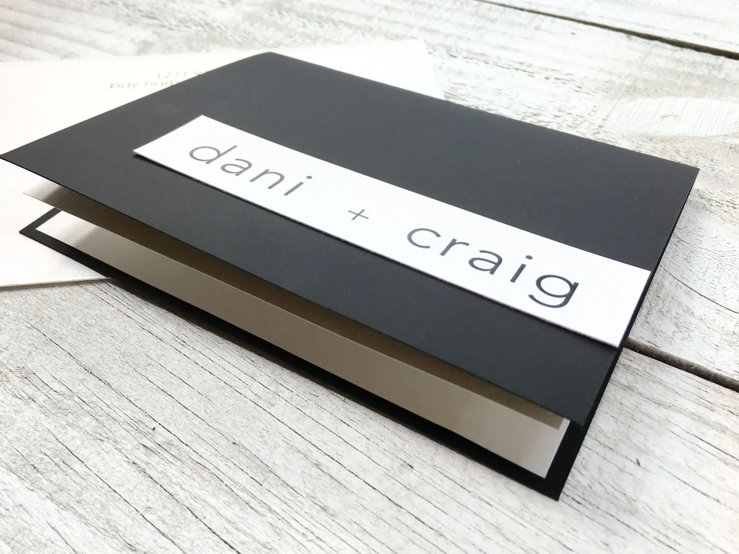 Wedding Thank You Notes, Contemporary Thank You's, Personalized Note Cards, Personalized Thank You Cards, Folded Note Cards, Set of 10