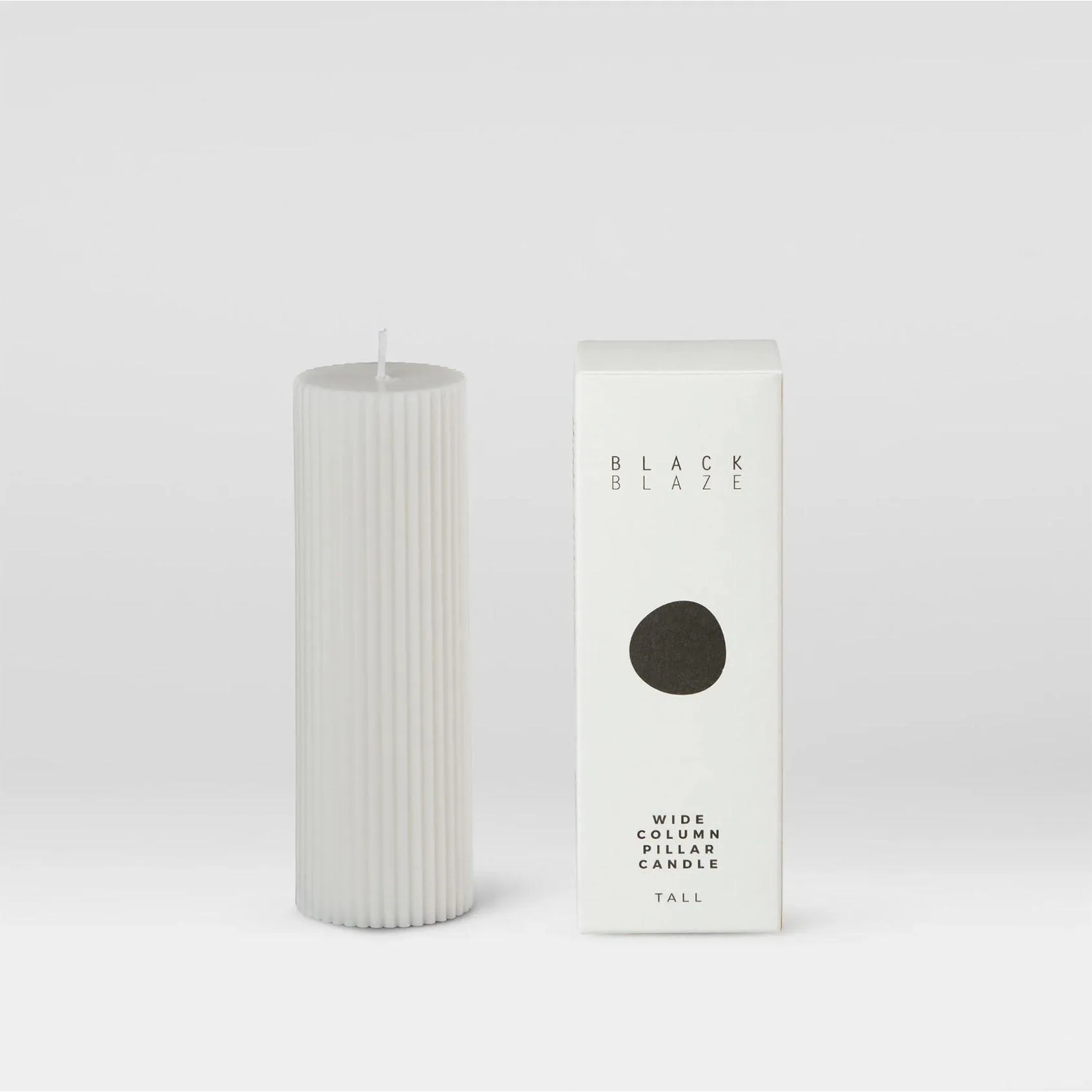 Wide Column Pillar Candle | Cream White