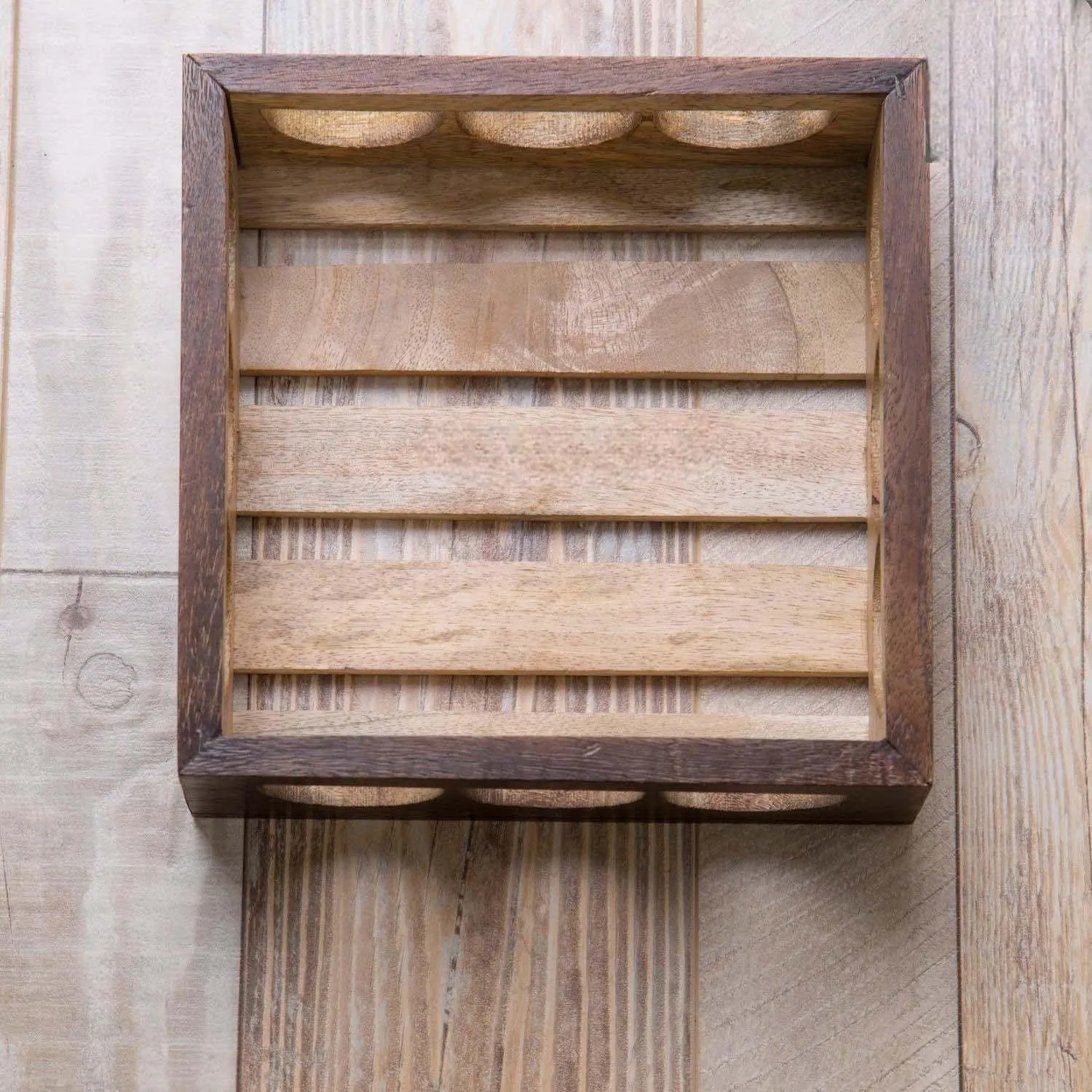 Wooden Twist Urge Fancy Design Solid Wood Carved Serving Tray
