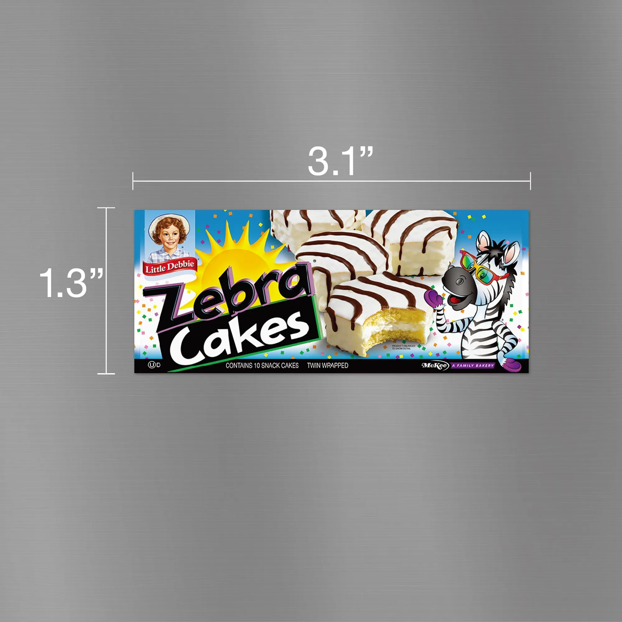Zebra® Cakes Carton Magnet